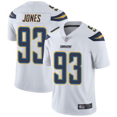 Los Angeles Chargers NFL Football Justin Jones White Jersey Men Limited #93 Road Vapor Untouchable->los angeles chargers->NFL Jersey
